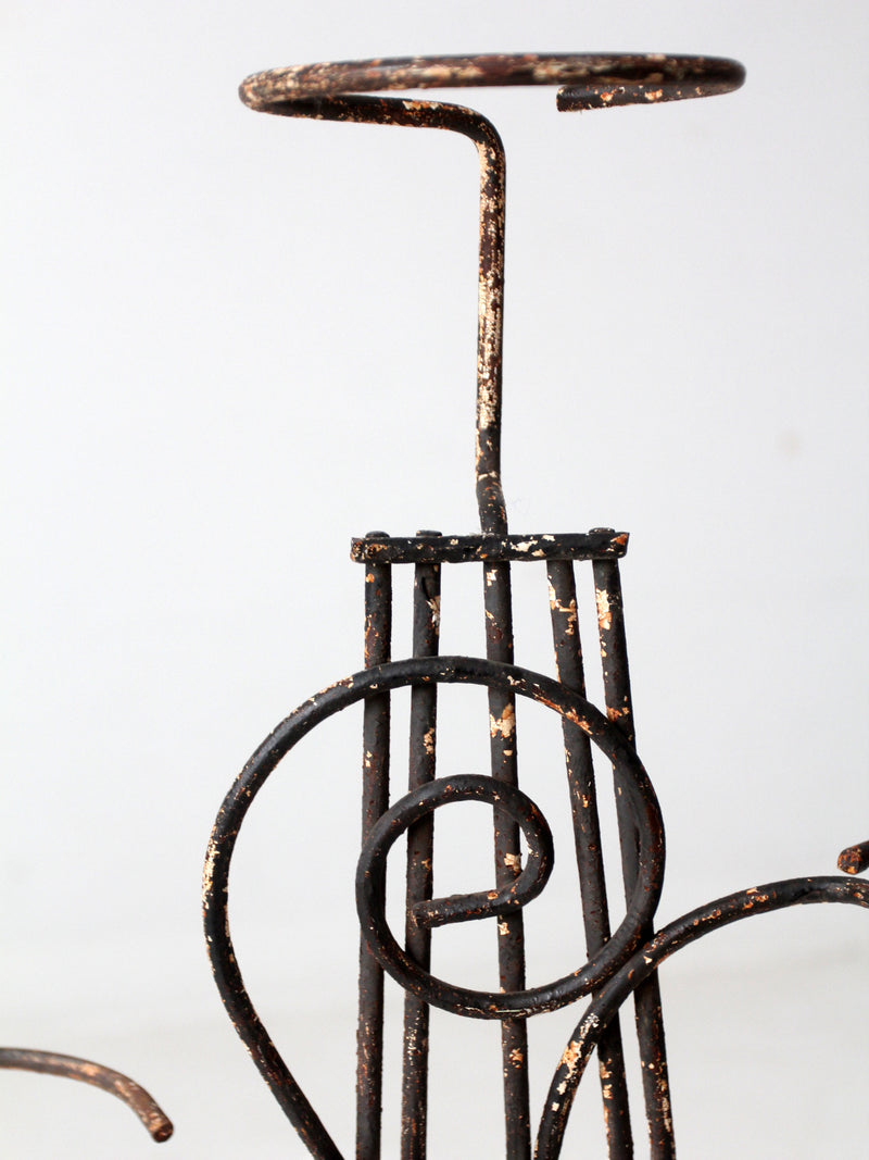 vintage wrought iron plant stand