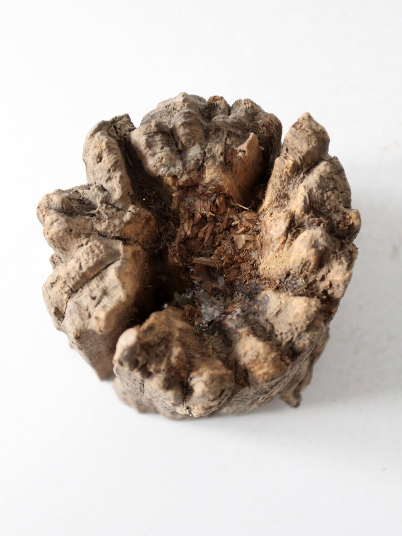 vintage rustic wood candle holder