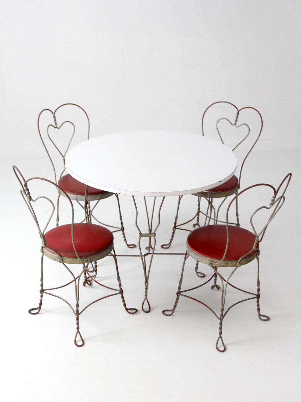 1960s Simpson Bosworth heart back ice cream parlor dinette set