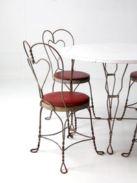 1960s Simpson Bosworth heart back ice cream parlor dinette set