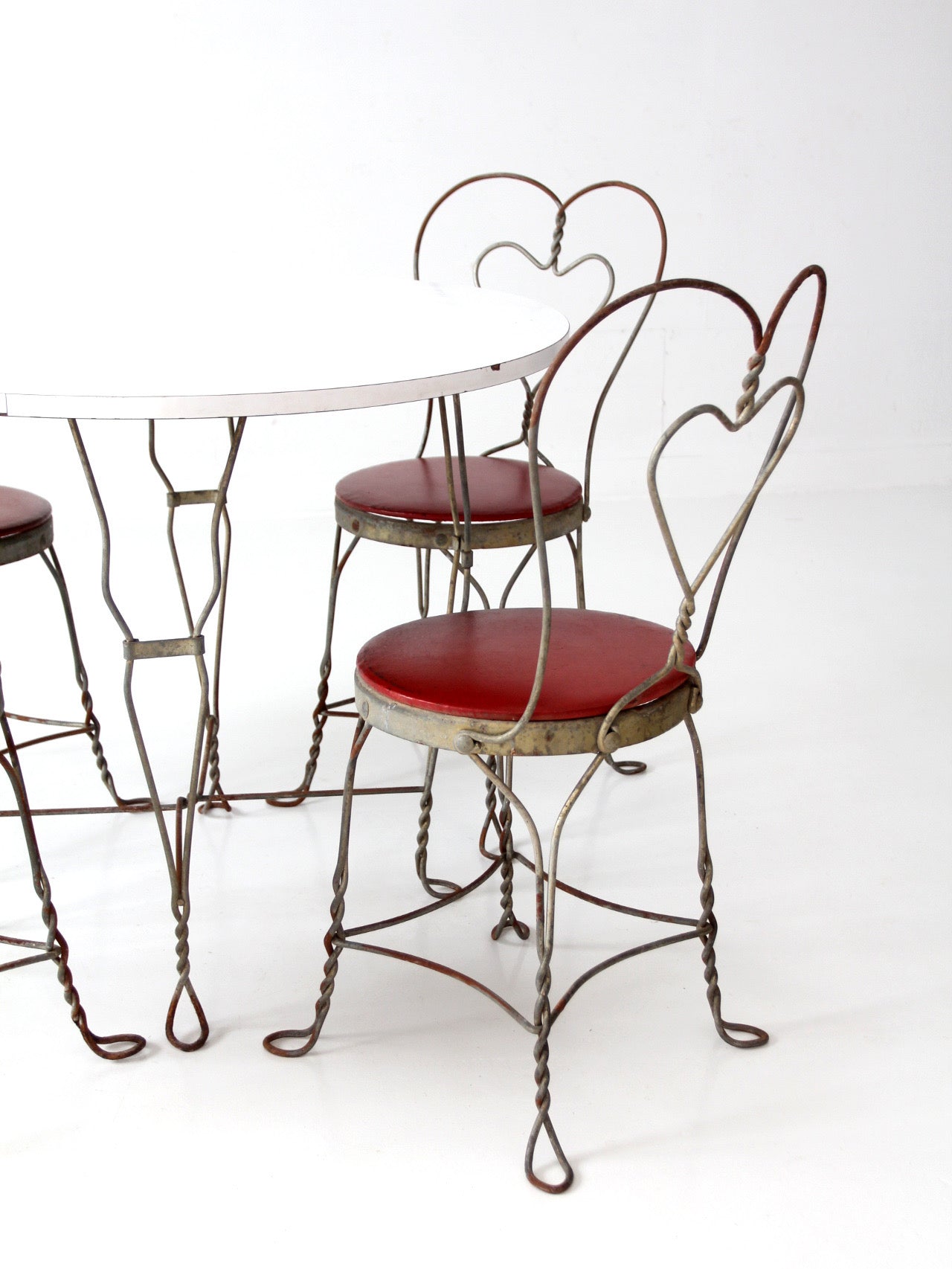 1960s Simpson Bosworth heart back ice cream parlor dinette set