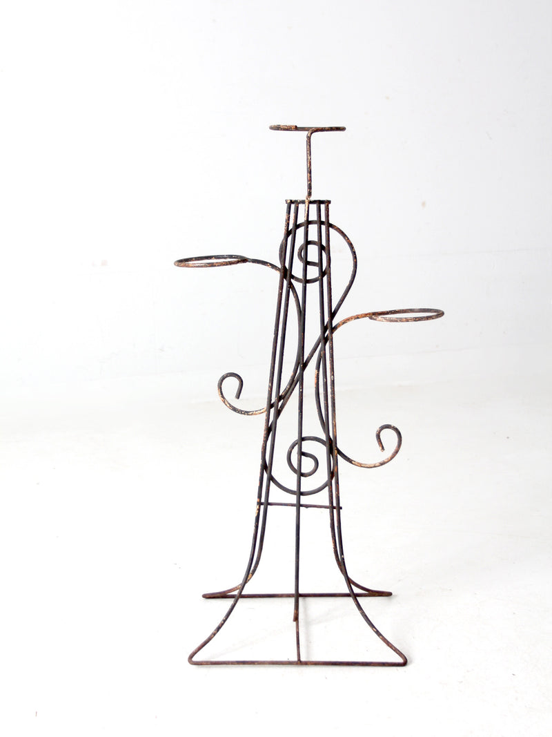 vintage wrought iron plant stand