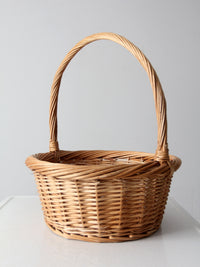 vintage wicker gathering basket