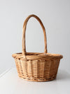 vintage wicker gathering basket