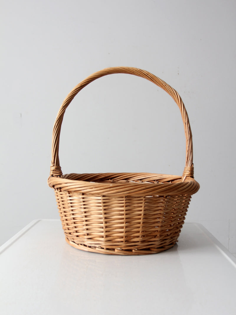 vintage wicker gathering basket