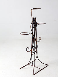 vintage wrought iron plant stand