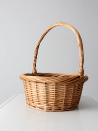 vintage wicker gathering basket