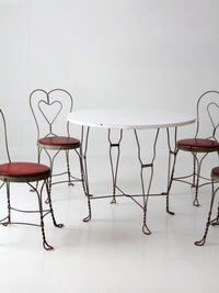 1960s Simpson Bosworth heart back ice cream parlor dinette set