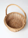 vintage wicker gathering basket