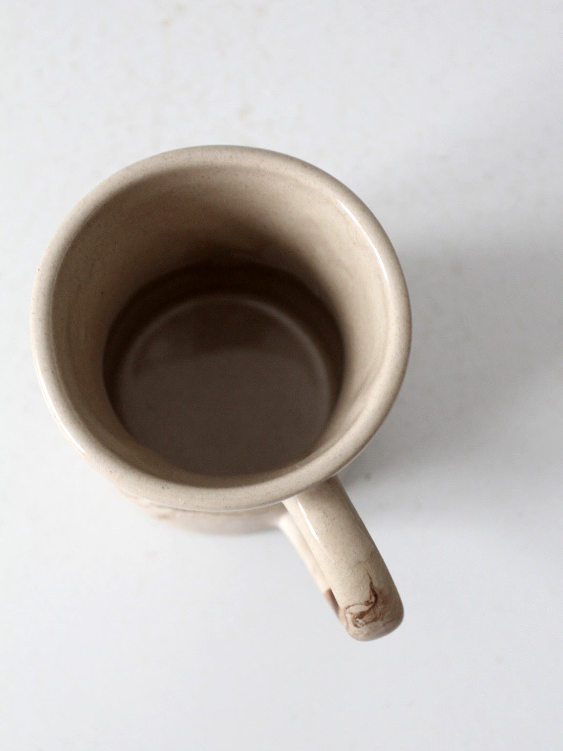 mid-century Nemadji Pottery swirl glaze mug