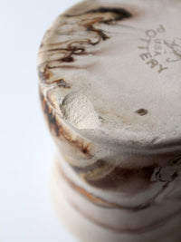 mid-century Nemadji Pottery swirl glaze mug