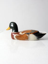 vintage mallard duck wood decoy