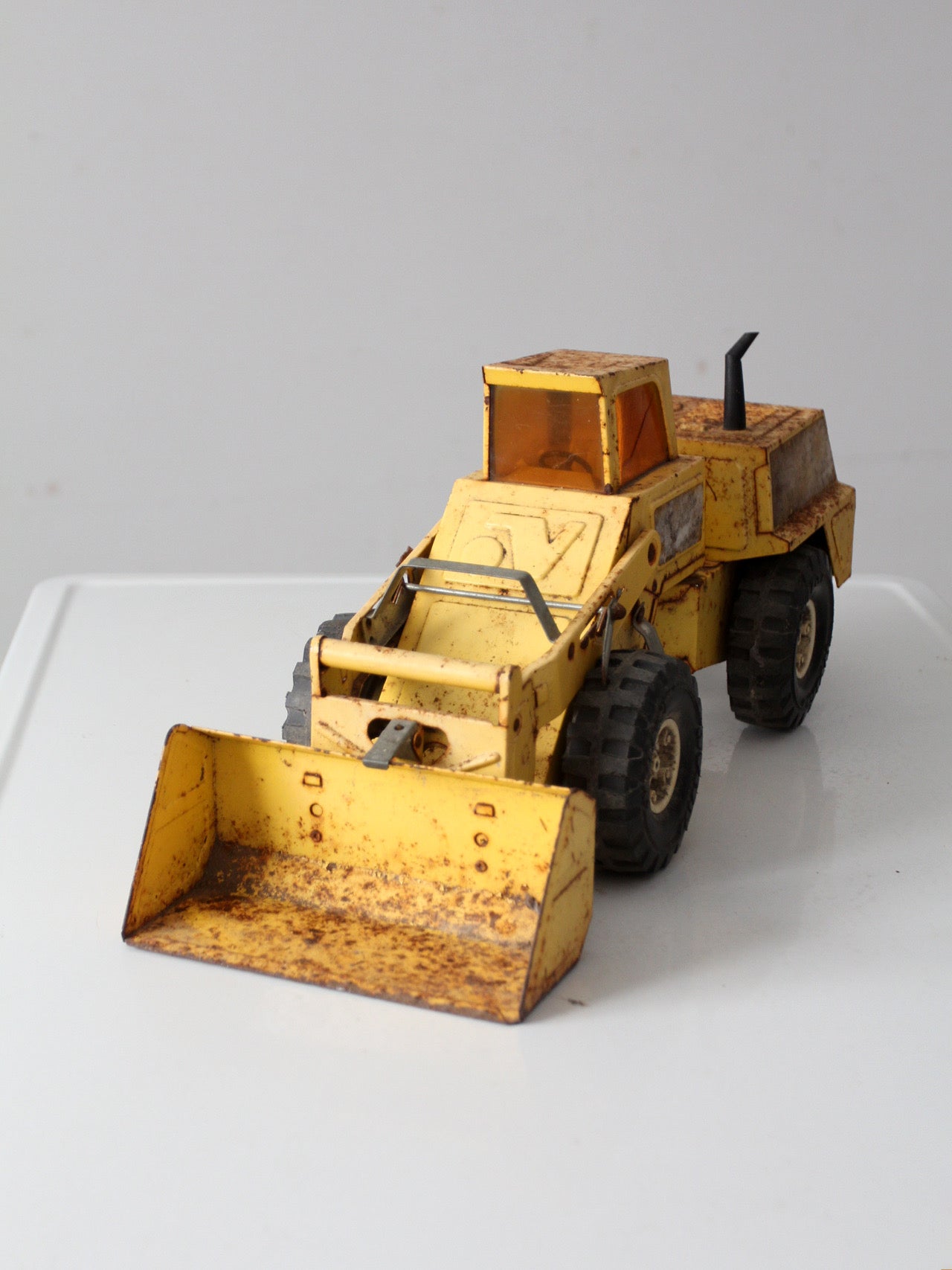 vintage NYLint front loader toy truck