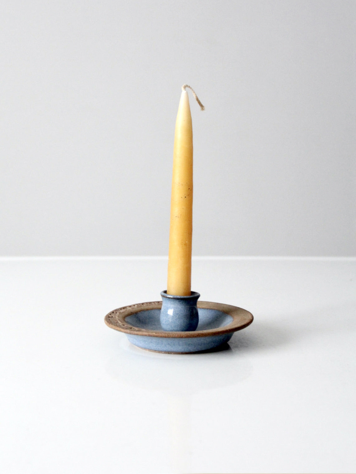 vintage studio pottery candlestick holder