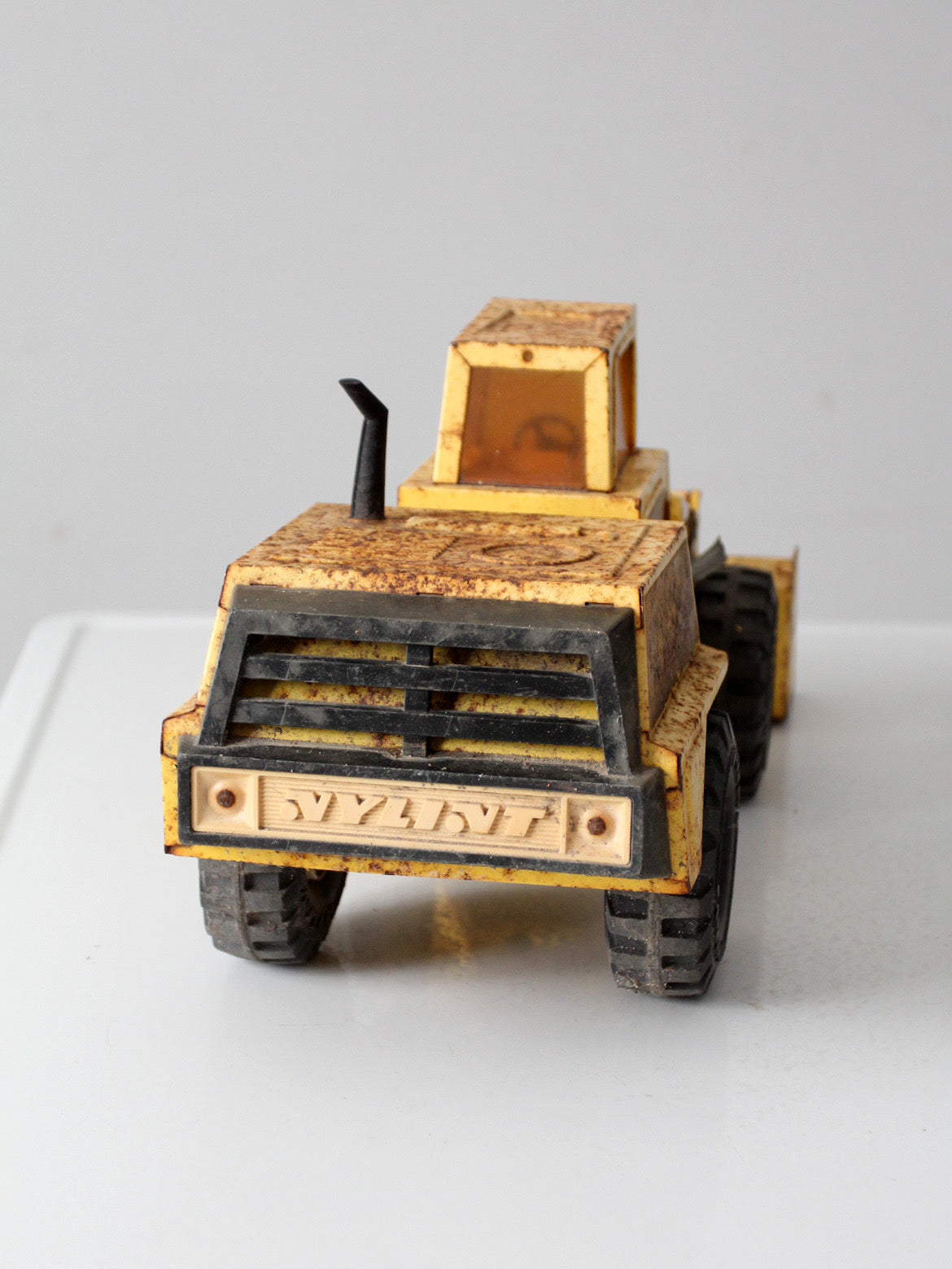vintage NYLint front loader toy truck