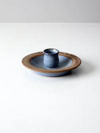 vintage studio pottery candlestick holder