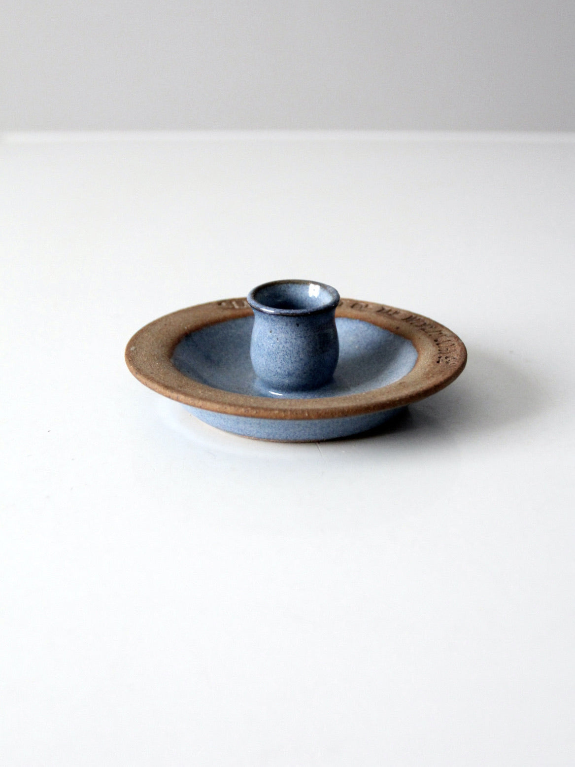 vintage studio pottery candlestick holder