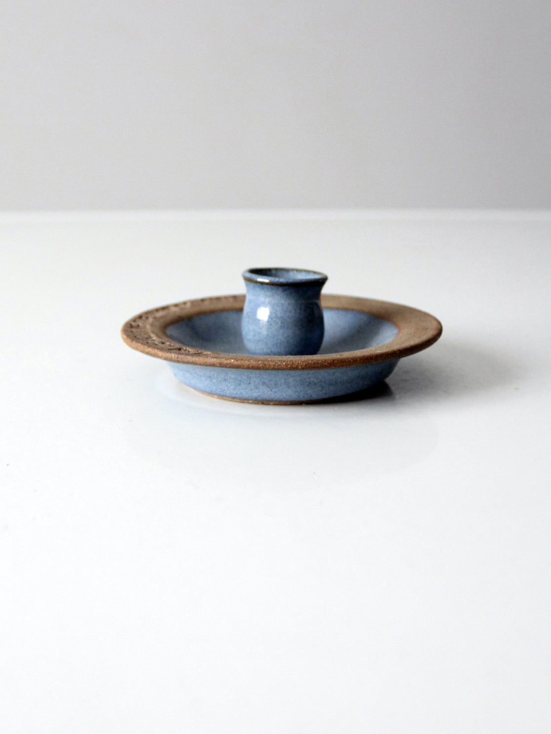 vintage studio pottery candlestick holder