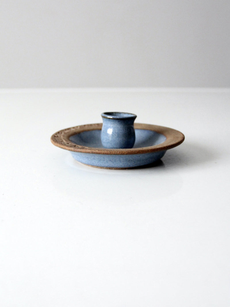 vintage studio pottery candlestick holder