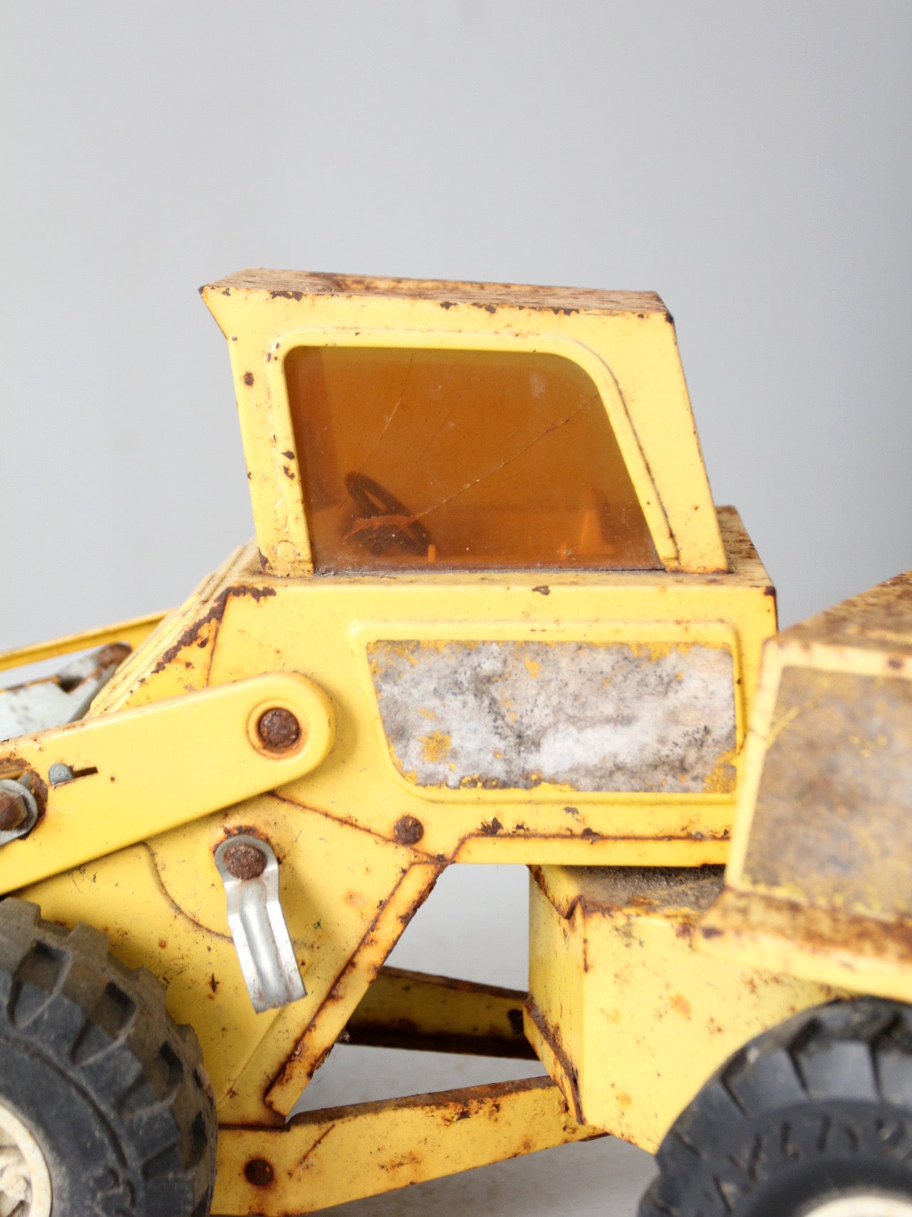 vintage NYLint front loader toy truck