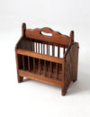 vintage wooden magazine rack