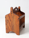 vintage wooden magazine rack