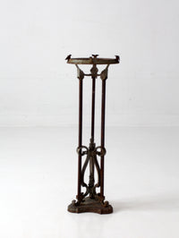 antique Gothic Revival iron plant stand