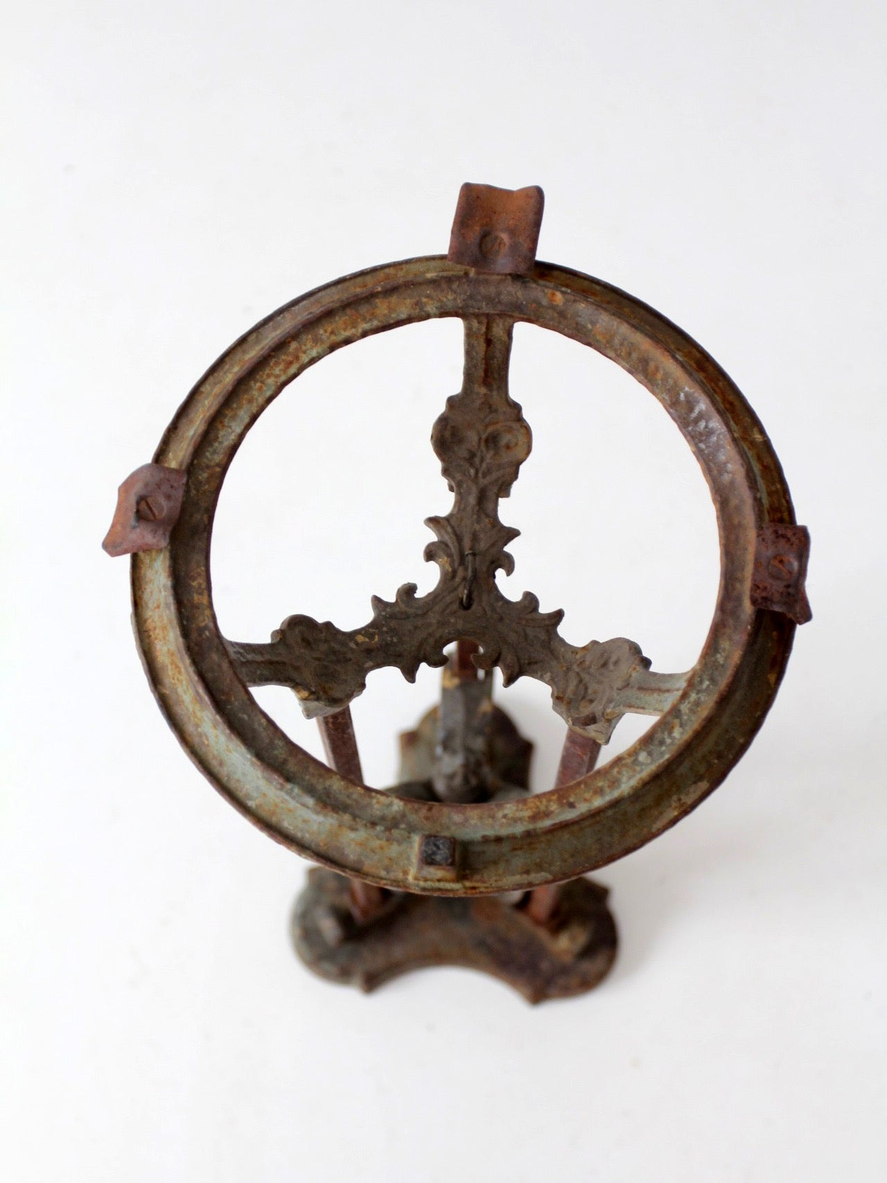 antique Gothic Revival iron plant stand