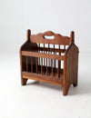 vintage wooden magazine rack