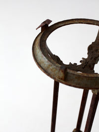 antique Gothic Revival iron plant stand
