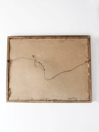 antique framed print "English Garden" by R. Atkinson Fox