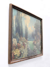 antique framed print "English Garden" by R. Atkinson Fox