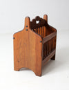 vintage wooden magazine rack