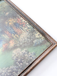 antique framed print "English Garden" by R. Atkinson Fox