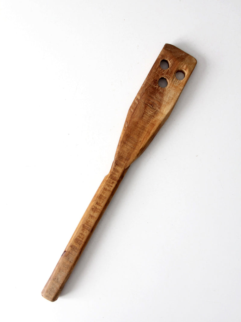 antique primitive wooden spatula