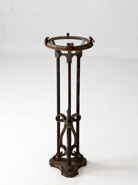 antique Gothic Revival iron plant stand