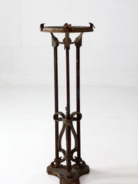 antique Gothic Revival iron plant stand