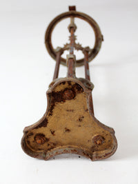 antique Gothic Revival iron plant stand