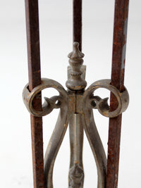 antique Gothic Revival iron plant stand