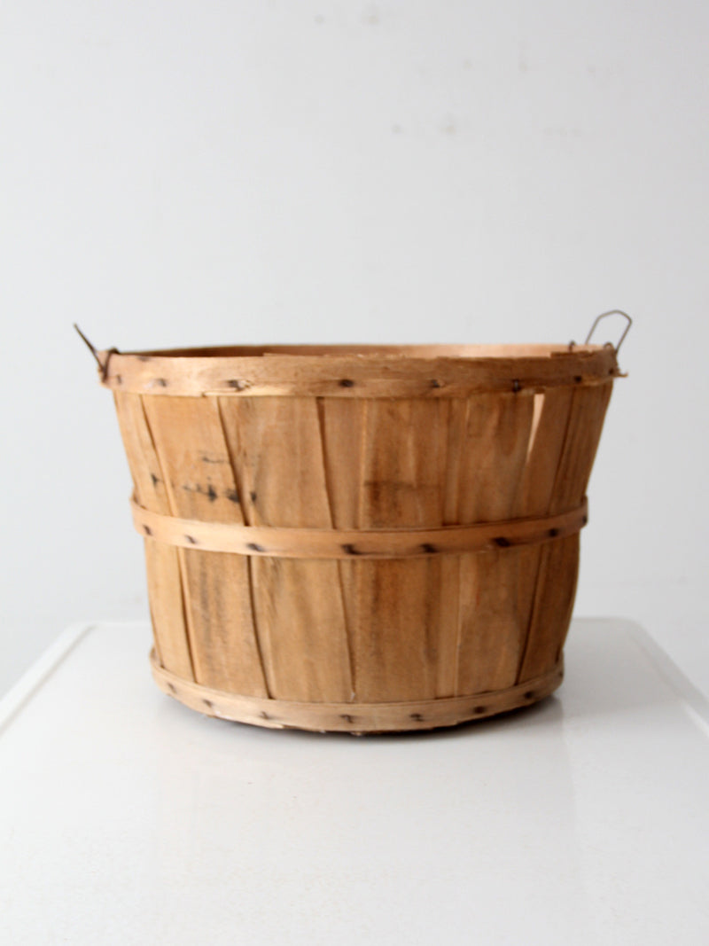 vintage wooden apple orchard basket