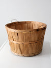 vintage wooden apple orchard basket