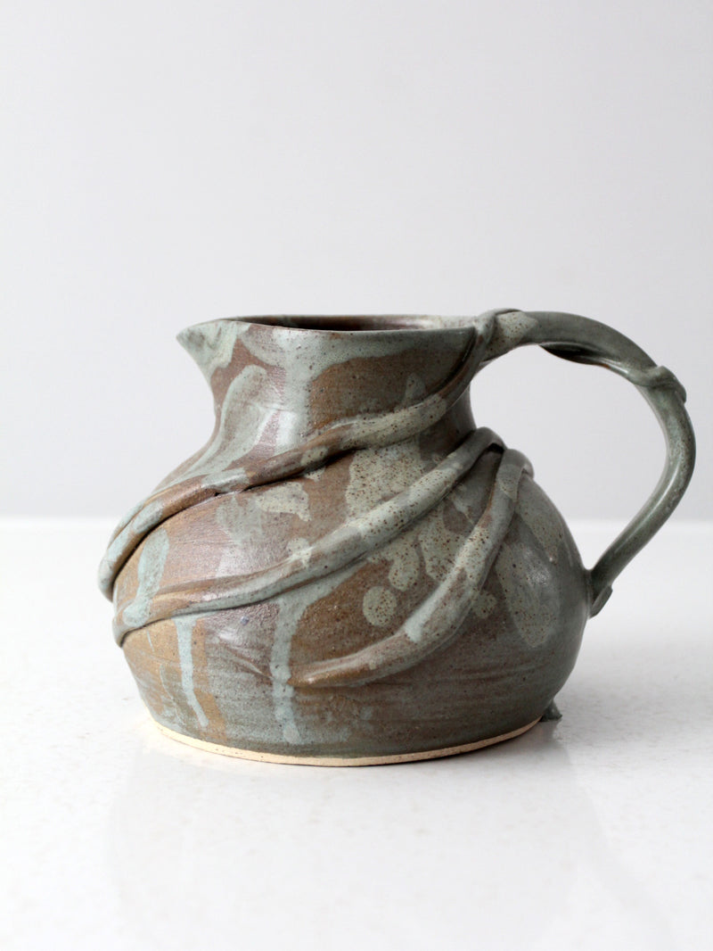 vintage studio pottery pitcher