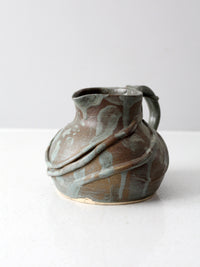 vintage studio pottery pitcher