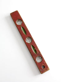 vintage red wood carpenter level