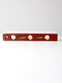vintage red wood carpenter level