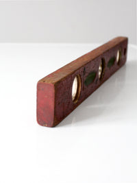 vintage red wood carpenter level