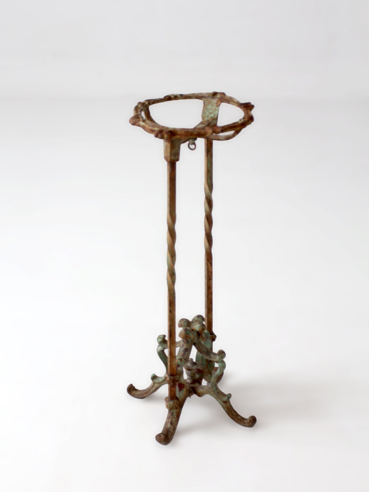 antique Victorian iron plant stand