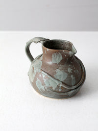 vintage studio pottery pitcher