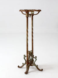 antique Victorian iron plant stand