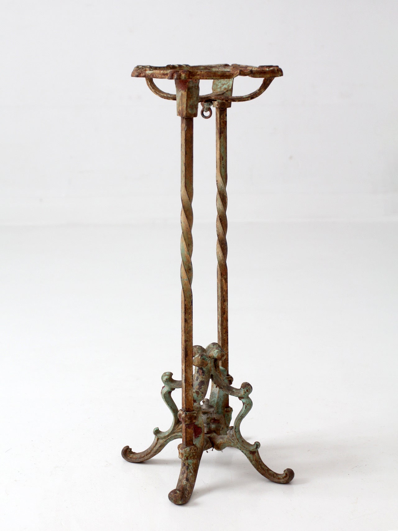 antique Victorian iron plant stand